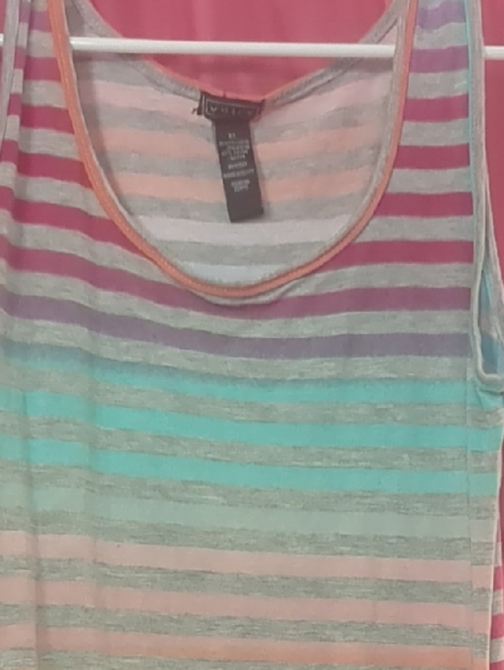 Striped Pastel Tank Top - Multicolor